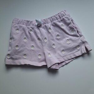 Polo Girls Ralph Lauren Embroidered Jersey white Logos Short pastel pink size 10